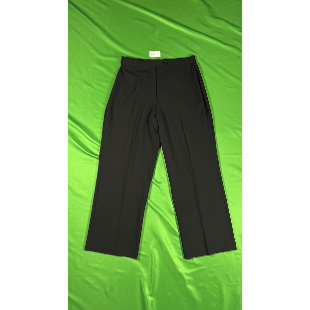 Kim Rogers Petite Black Straight Leg Trousers Size 8P Professional Work Pants